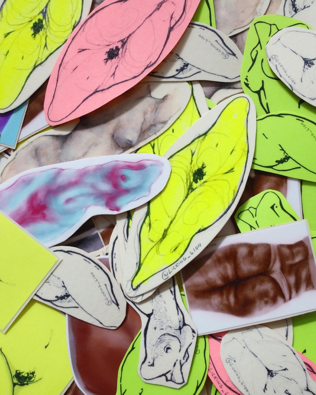 These handmade art stickers showcase a variety of female figure drawings, each one unique and full of character. From whimsical cartoon designs to realistic portraits, these stickers capture the beauty and diversity of the female form
