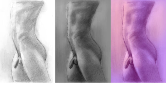 Nude figure drawing - step by step