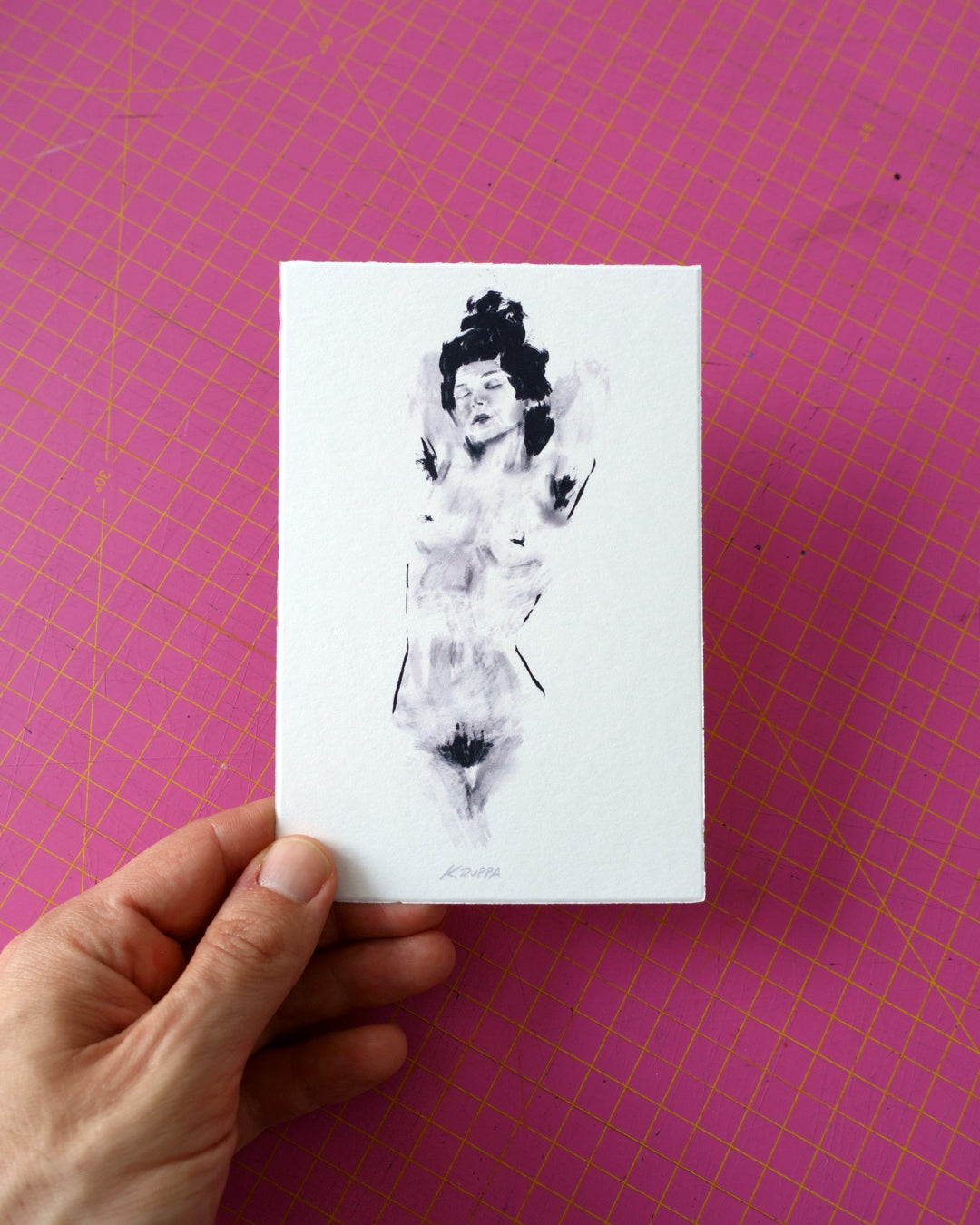 Monthly postcard subscription - handmade nude art postcards by Tobias Kruppa
