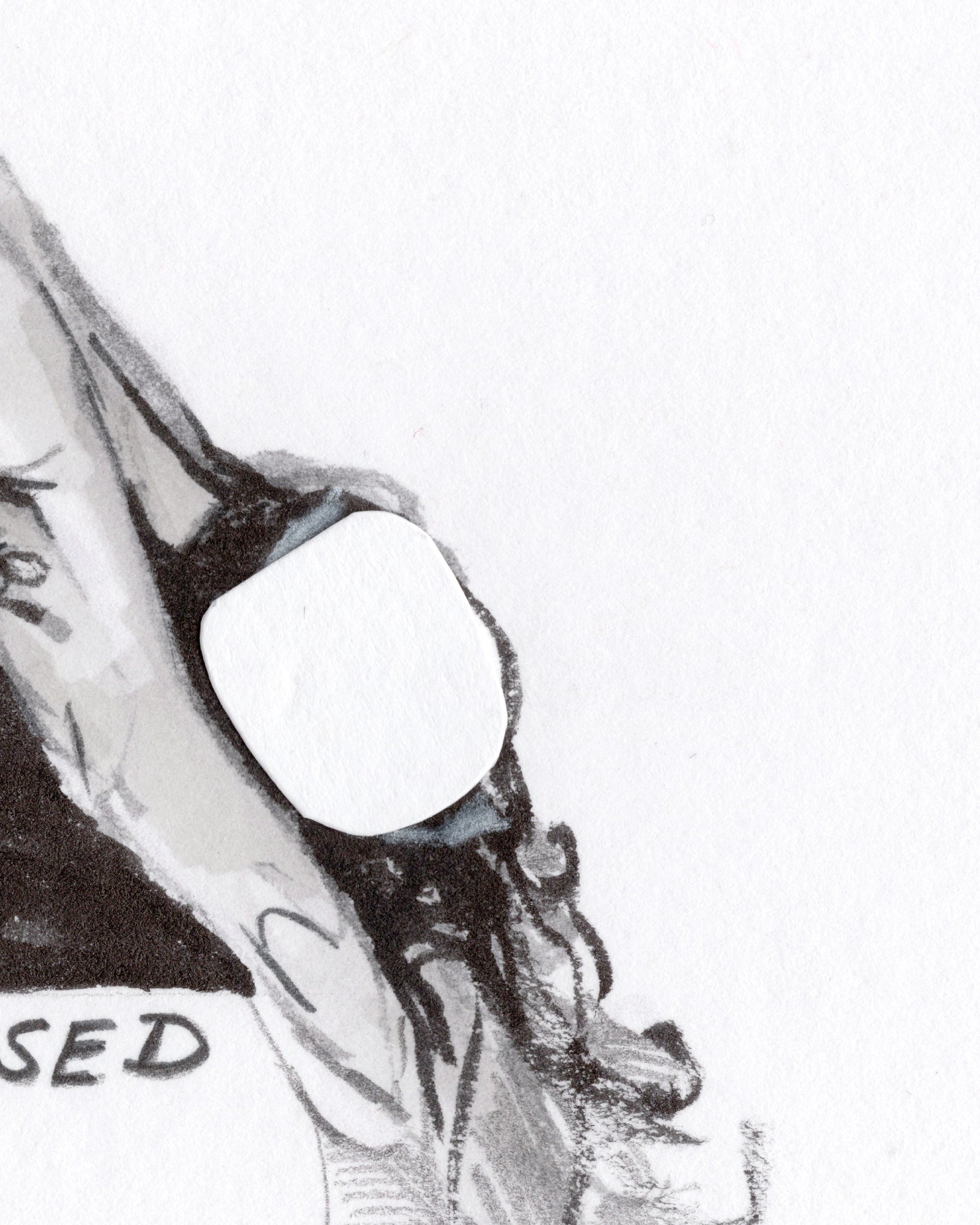 "Lust" Sensual Ink drawing featuring a female nude figure by Tobias Kruppa - Original Artwork