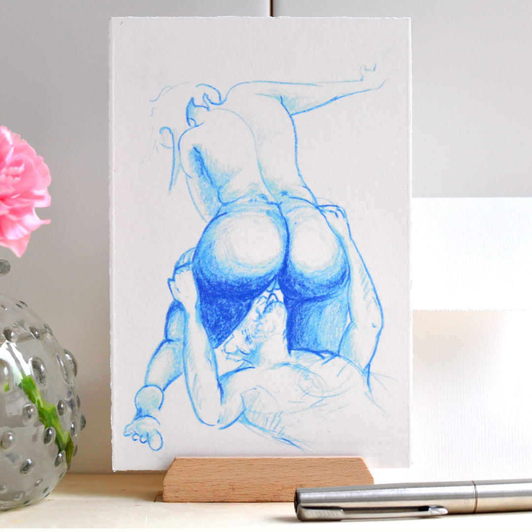 Erotic Postcard "Complete Happiness"