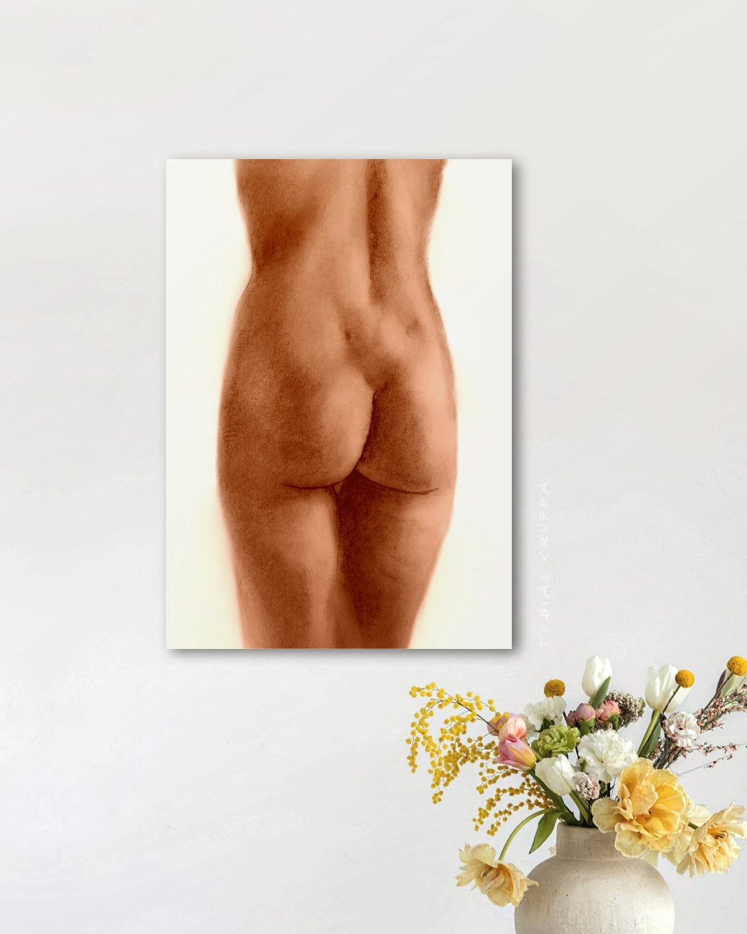 Elegant and tasteful fine art prints of female bottoms, showcasing different body shapes and cellulite
