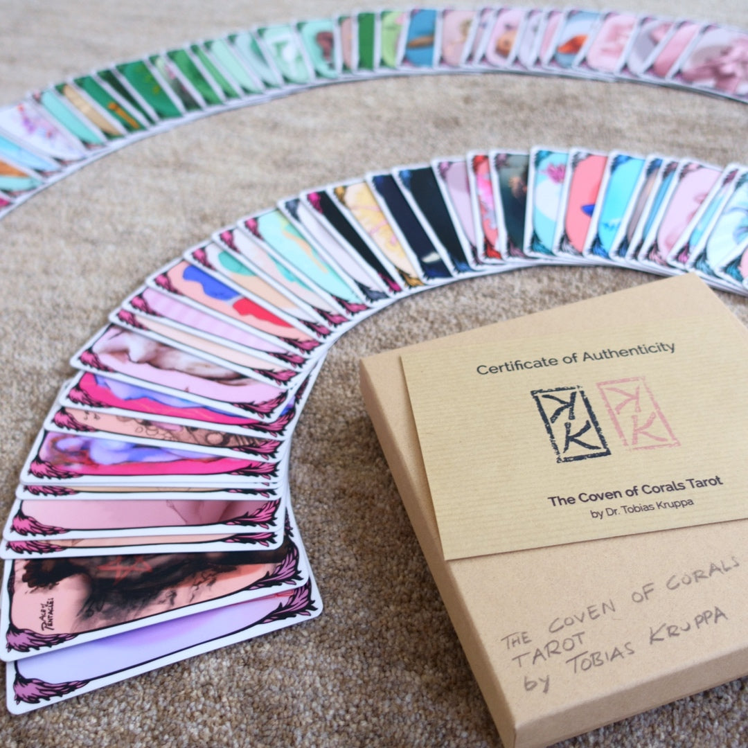 This stunning handmade Tarot Card deck features intricate illustrations of the female form, each one showcasing a unique and diverse interpretation of femininity. Created with an artist's eye for detail and creativity, these cards are a true work of art.